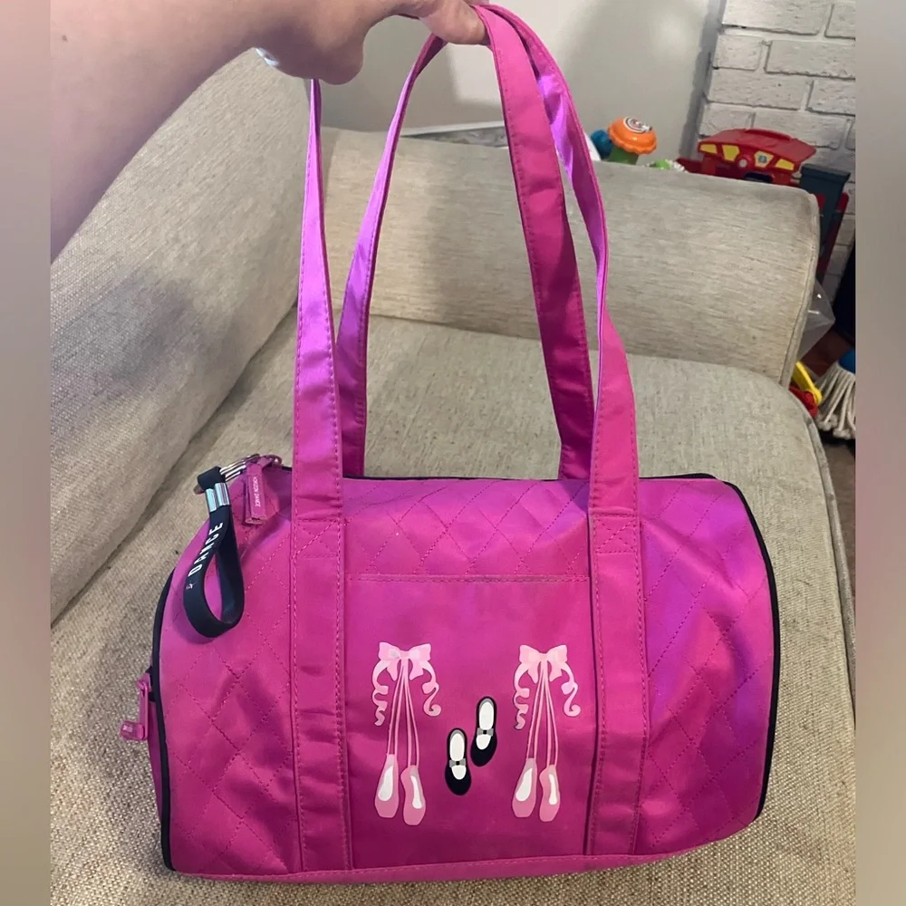 Girls Hot Pink Ballet Duffel Bag